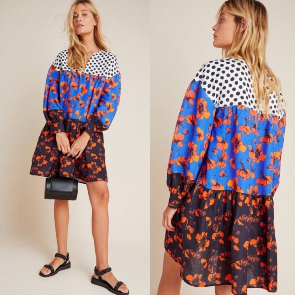 Anthropologie Dhruv Kapoor Mirabel Tiered Tunic Dress